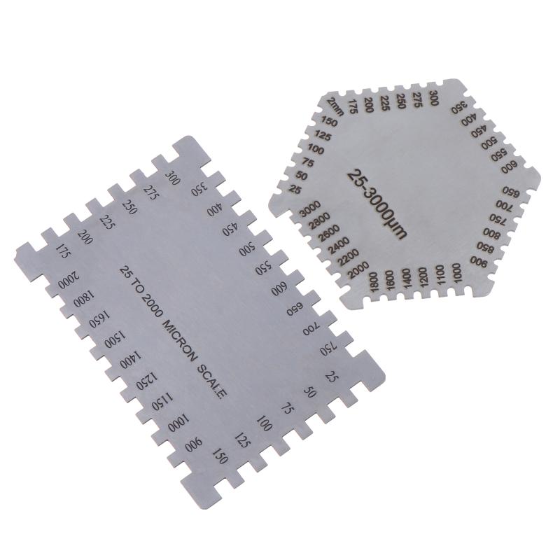 Stainless Steel Hexagonal Wet Film Comb Gauge Professional Grade 25-3000um for Lab Paint Coating Thickness Testing Use