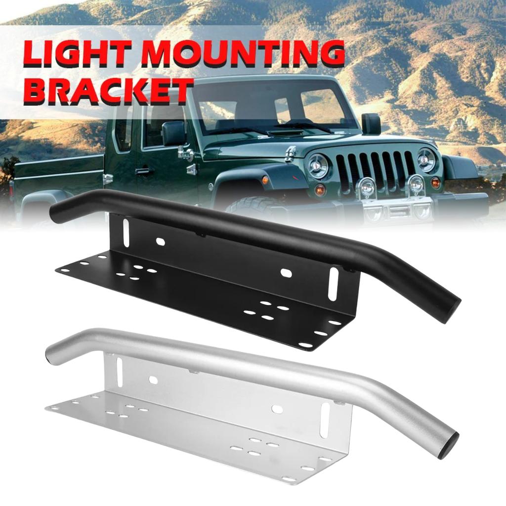 Universal License Plate Frame Off Road Accessories Bumper License Plates Holder Car Light Bar Mount Aluminum Holder SUV Brackets