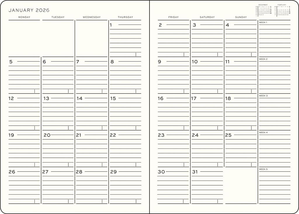 Leuchtturm 2026 Dusty 372785 Ноябрь Официально Импортированный Планировщик, B5, Ежемесячный, Мягкий, Розовый, (Начинается в 2025),