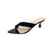 Fashion Hot Selling 2025 New Sexy QueenSandals Knit Women Jelly Transparent  Sandals Pointed Toe High Heels Party Cross Women Sandals