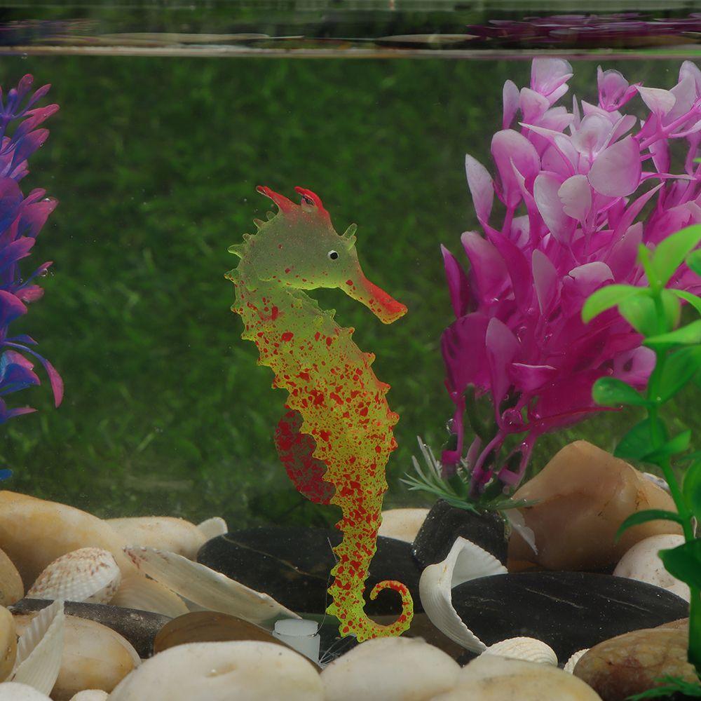 Luminous Pet Products Home Ornaments Seahorse Aquarium Decoration Silicone