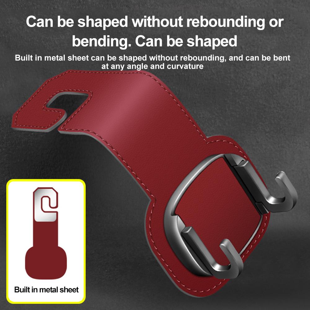 Универсальные складные автомобильные крючки Мягкая кожа Крючок на спинку сиденья автомобиля 20 кг Большая грузоподъемность Сплавной крючок Крючки для подвешивания в салоне автомобиля