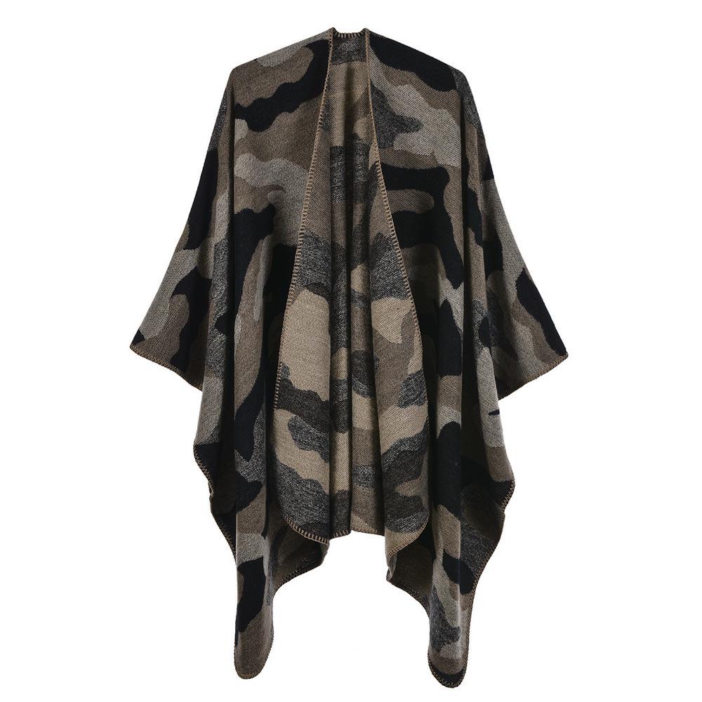 New Women's Autumn/Winter Jacquard Scarf Shawl Cape - Fashionable and Warm