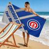 Name Custom Chicago Cubs Print Beach Towel, Large Soft Quick Dry Towel for Beach Camping Swimming