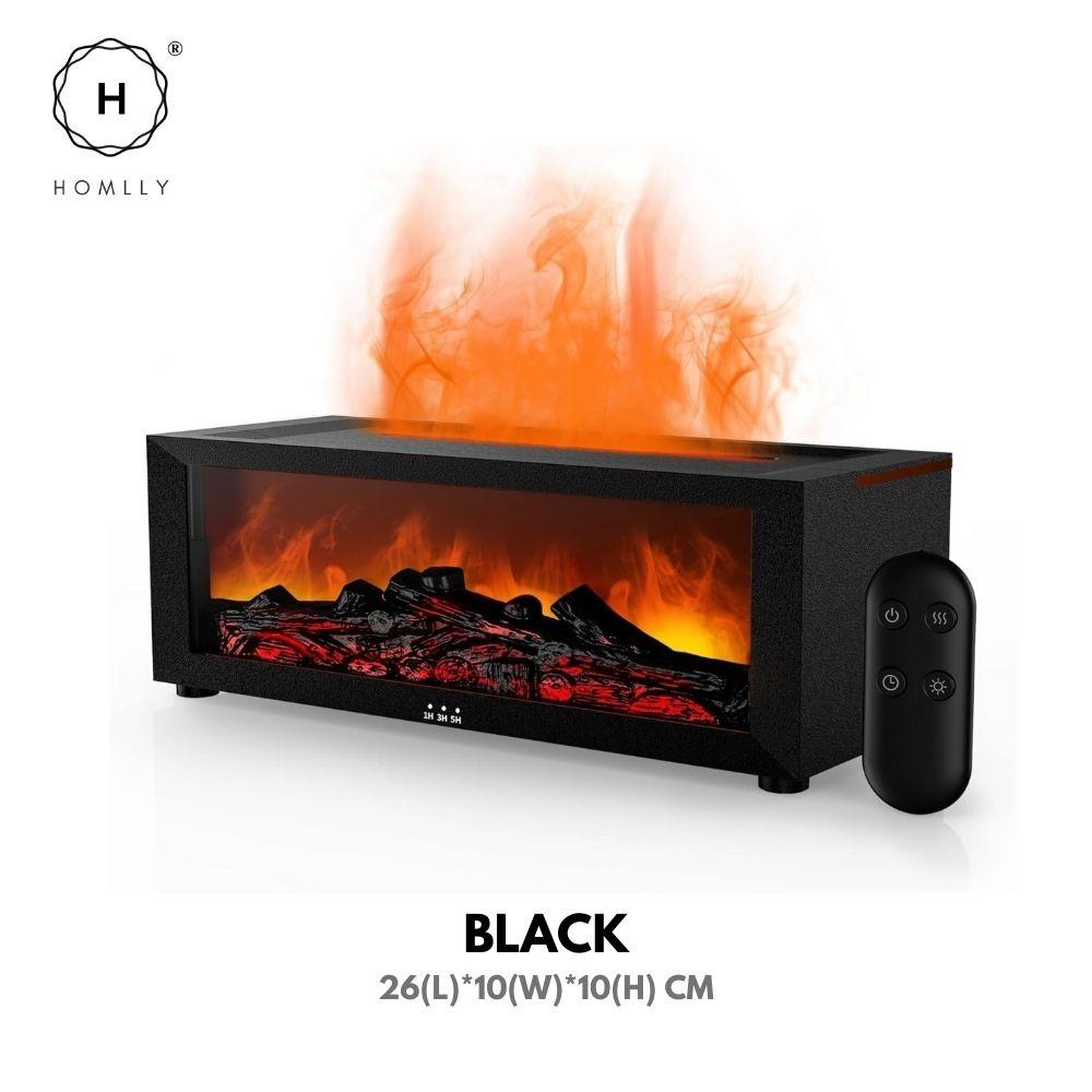 HOMLLY 3D Камин с пламенем Арома Увлажнитель Диффузор с пультом дистанционного управления (150мл)