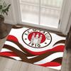 FC St. Pauli Football Design Crystal Velvet Carpet Cozy Non?Slip Printed Rug For Bedroom Living Room Entrance