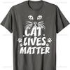 Кот Live Matter Дизайн для любителей кошек Футболка Графические футболки Оверсайз футболка Женская одежда Харадзюку Y2k Винтажная одежда Топы