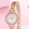 Женские часы с круглым циферблатом, точным временем, точным кварцевым механизмом, украшением со стразами, темпераментом, цифровым циферблатом, кварцевые женские часы, коммерческое использование
