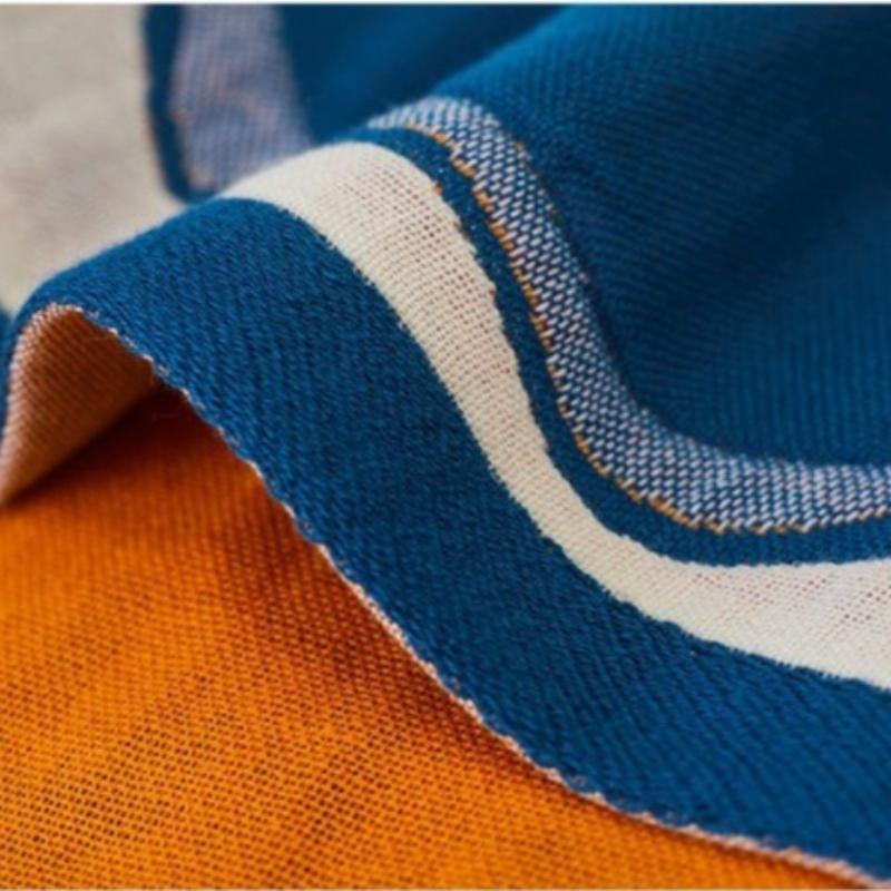 70 X 140см Банное полотенце из чистой хлопковой марли с принтом, четырехслойное хлопковое дышащее полотенце, мягкое, впитывающее, большое банное полотенце, 1 шт.