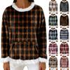 Women's Casual Fleece Sweatshirt  Long-Sleeve Round  Neck Casual Comfortable Loose-Fit Lightweight Women's Flannel Sweatshirt