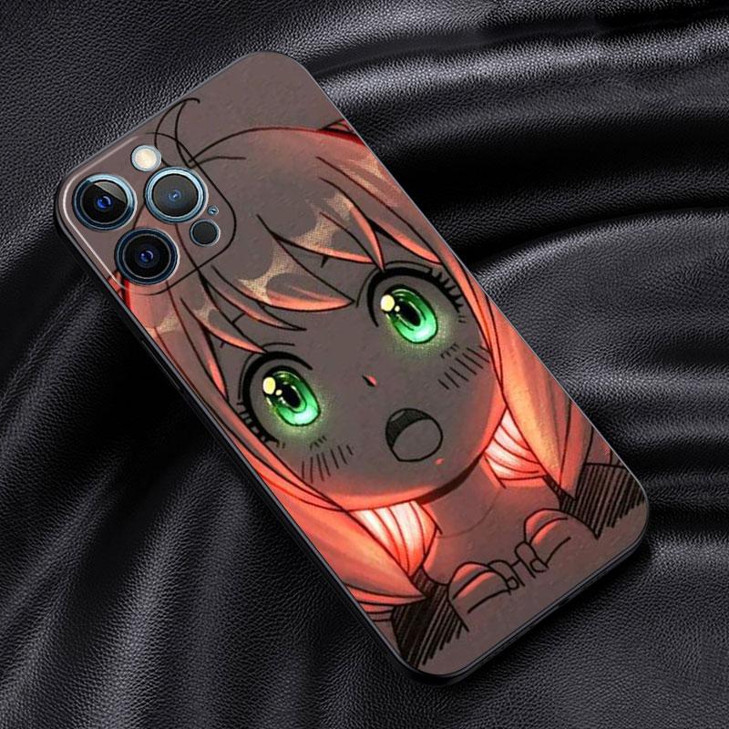 Чехол для Apple iPhone 11 13 12 14 Pro 7 Plus XR X XS Max 6 6S 13Pro SE 2022 черный силиконовый чехол для телефона SPY X FAMILY аниме