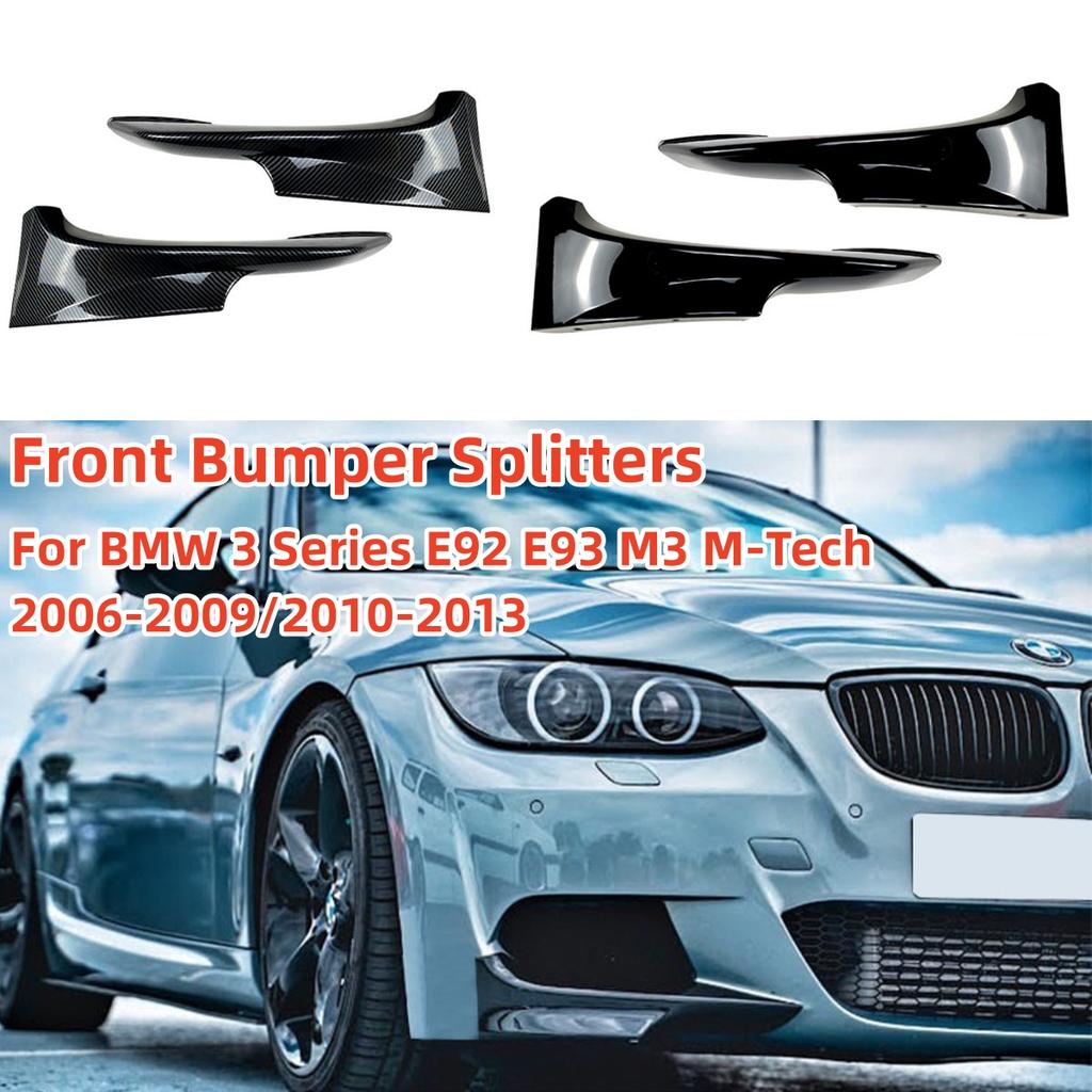 Front Bumper Lip Body Kit For BMW 3 Series E92 E93 M3 M-Tech 2006-2009 / 2010-2013 Fog Lamp Cover Trim Front Canards Splitter