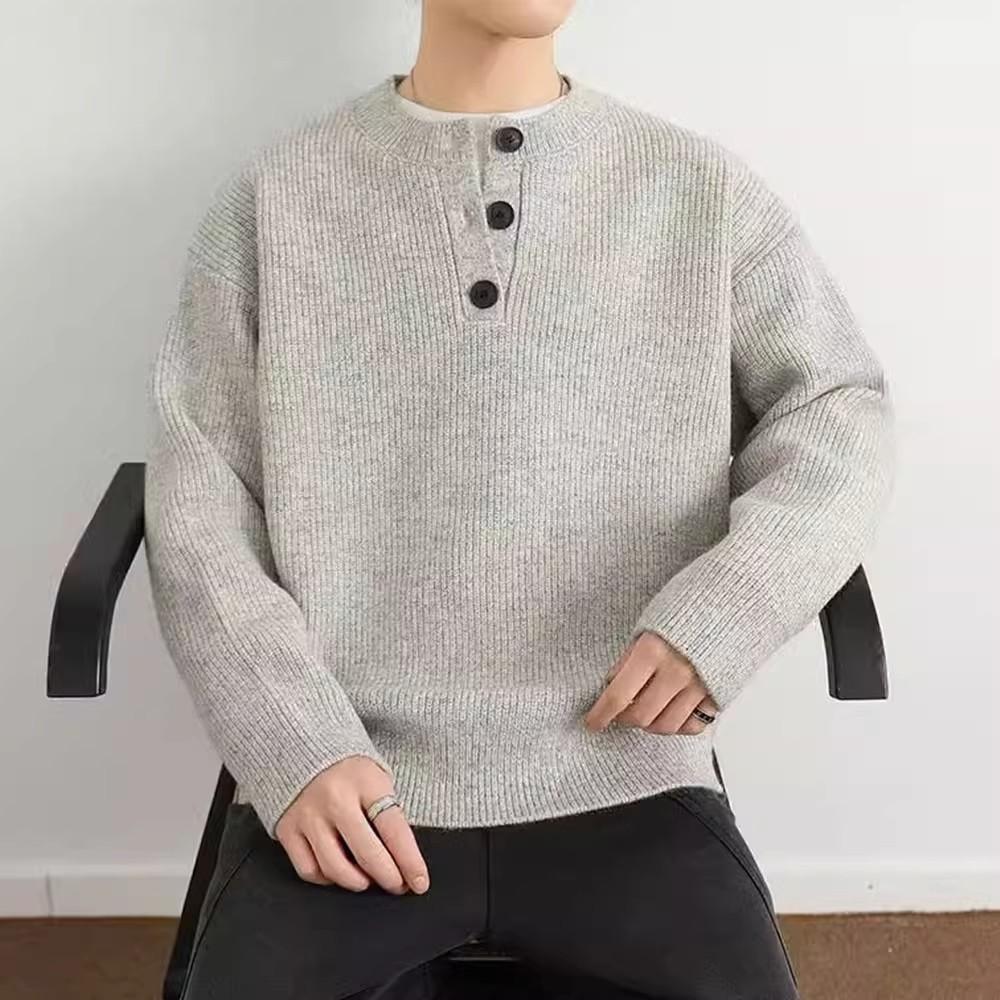 Осенне-зимние топы Простой свитер Мужской пуловер Свитер для ношения под низ