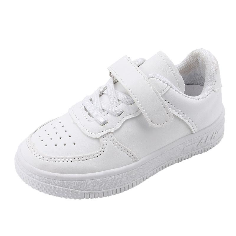 School-designated children's white sneakers for spring and summer, soft-soled white sports shoes for boys and girls in elementary school, suitable