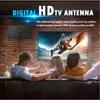 Антенна для HD-телевидения 4K с высоким коэффициентом усиления - Активная комнатная антенна с усилителем сигнала, вилка ЕС