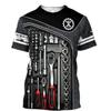 Summer Vintage Men‘s T Shirt Personalized Mechanic 3d Print Clothing Tops Casual Sports Streetwear T-Shirts Oversized Pullover
