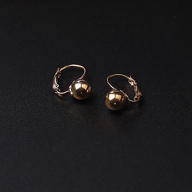 1 пара сережек-капель в корейском стиле из металла, округлые, простые, с пряжкой для ушей для женщин, подарочные украшения для вечеринки, аксессуары для ушей