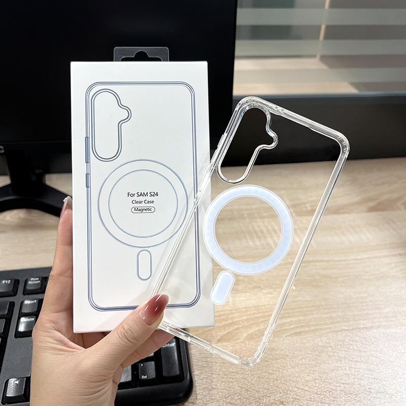Магнитный чехол для телефона Apple iPhone 17, Прозрачный Magsafe 14, Акриловый 15 Pro, Полное покрытие для iPhone 16