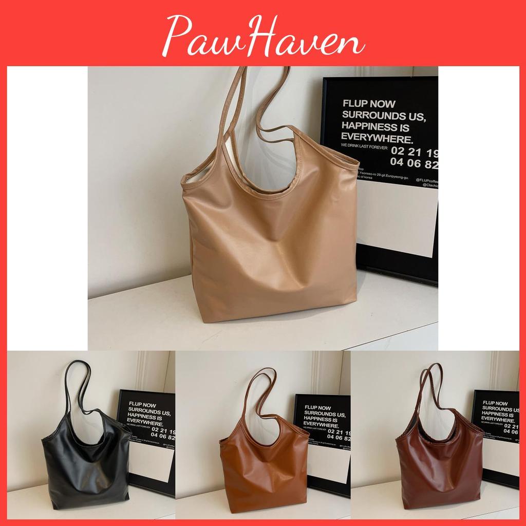 Fashionable Large Capacity Women's Tote Bag Chic Solid Color Pu Design For Everyday