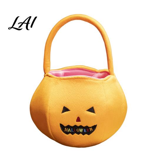 Halloween Party Favor Bags Pumpkin Candy for Kids Reusable Trick or Treat Holiday Gift Containers Bucket Cute Handbag with Handle Favors Baskets