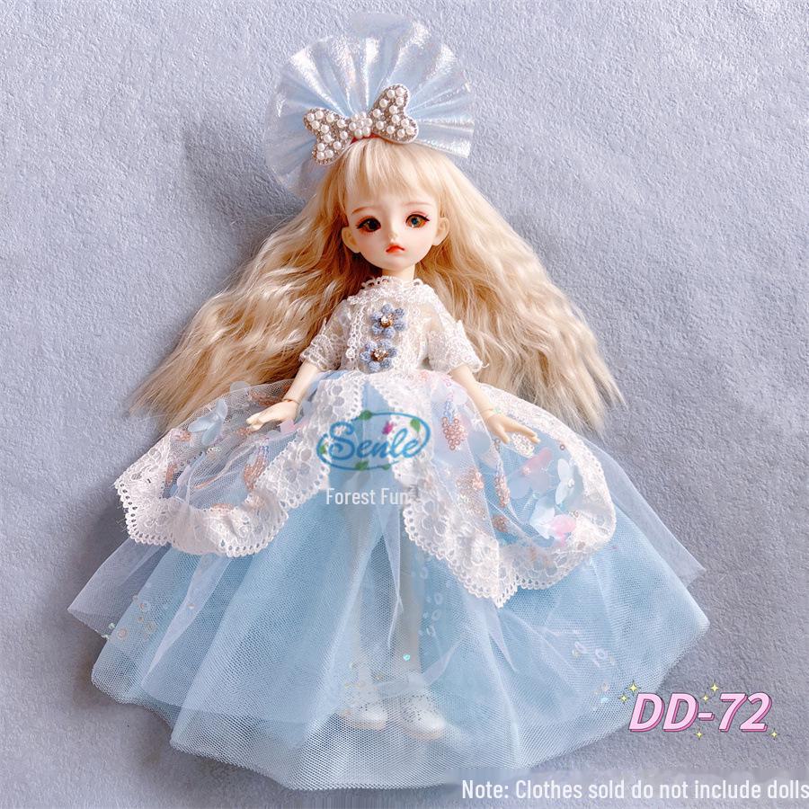30 Cm 6-Point BJD Doll Dress Set - Lolita Style Clothes for Doll Dress-Up