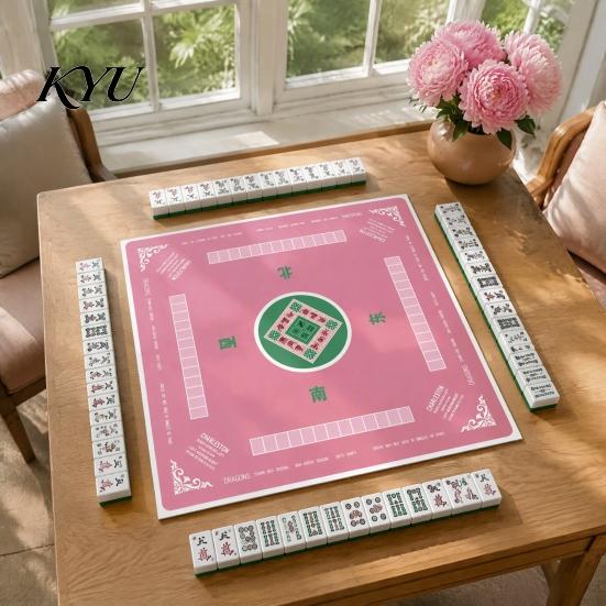 Waterproof Mahjong Mat Square for Table, Anti-Slip Noise Reduction Game Card Pad Table Cover, Washable Diatomaceous American Poker Cover