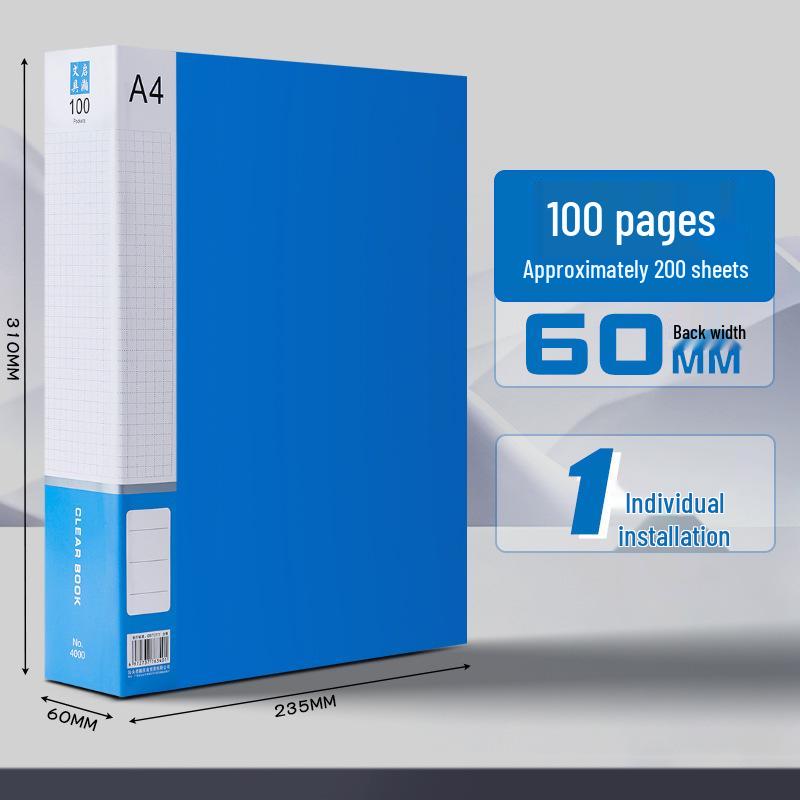 A4 Transparent Multi-layer Document Binder for Office and Study Supplies