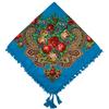 90*90см Короткая кисточка Цветочный принт Русский квадратный платок Женский Роскошный с цветочным принтом Бандана Шаль Украинский Платок Бабушки на голову
