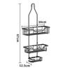 Полка для ванной комнаты, подвесная полка для душа, металлическая 3-слойная полка для геля для душа, органайзер для туалетных принадлежностей с держателем для мыла, стеллаж для хранения в ванной комнате