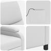 Massage Recliner White Faux Leather