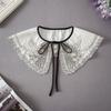 Fashion Scarf Fake Collar Shirt Women Detachable Collar Lace Neckline Women False Collar Tie White Faux Col Clothes Accessories