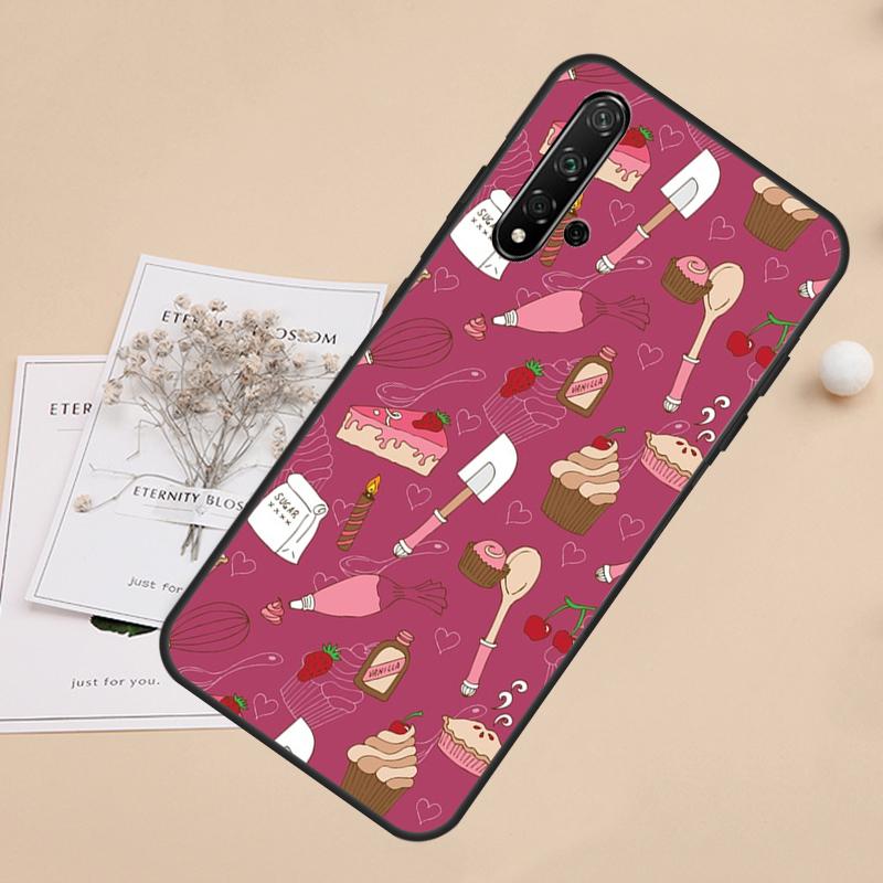 Baking Cook Chef For Huawei Nova Y91 Y61 Y60 Y70 Y72 Y73 Y90 9 10 SE 7i 8i 11i 12i P30 P40 Lite P60 Pro Case
