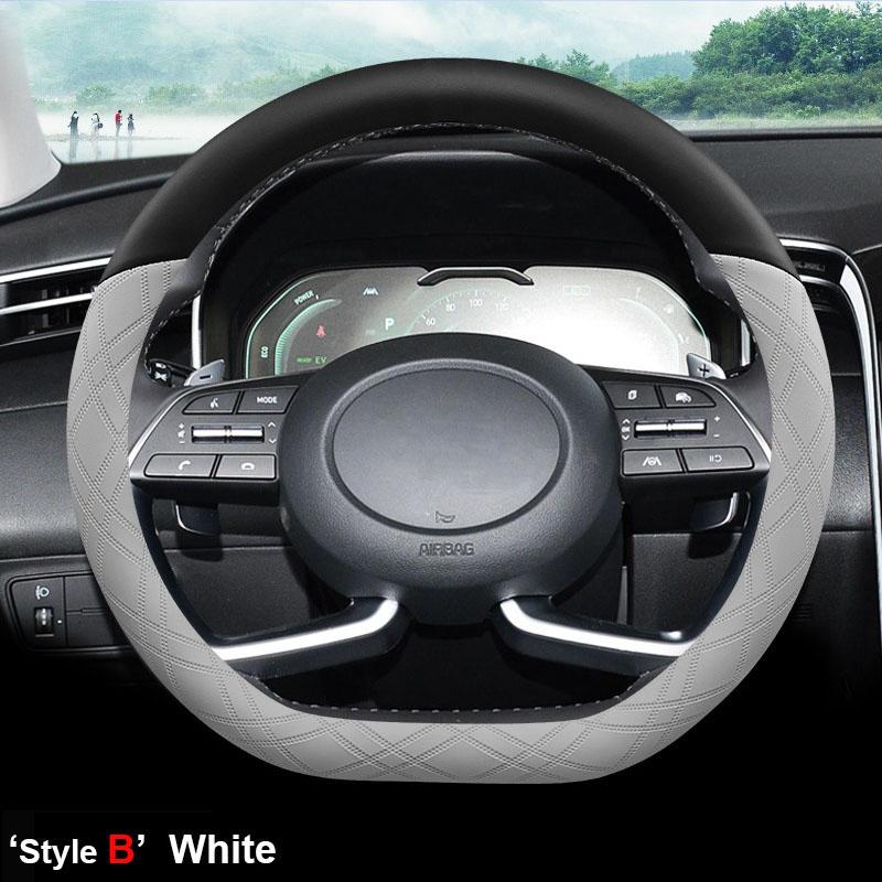 Для Hyundai Mufasa 2023 2024 2025 автомобильный чехол на руль ультратонкая кожа + замша износостойкие декоративные аксессуары для рамы