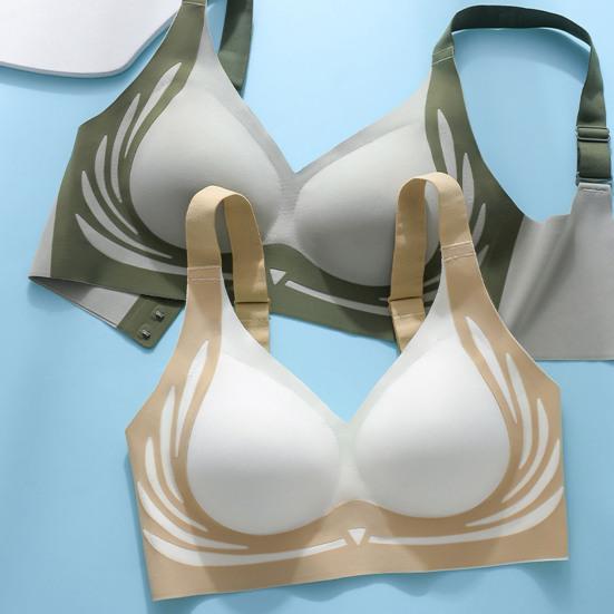 Lady Bra Seamless Thin Push-up 3D Full Cup Wide Shoulder Strap Anti-Sagging