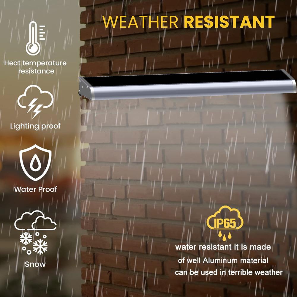 Солнечные рекламные щиты с датчиком, наружное автоматическое 4 режима освещения, солнечная светодиодная лампа до утра на улице для уличного настенного освещения