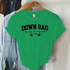 Down Bad Crying At The Gym Print Women TShirt Funny Weightlifting Fitness Club Letter Shirt Harajuku Graphic Tops Female Tshirt