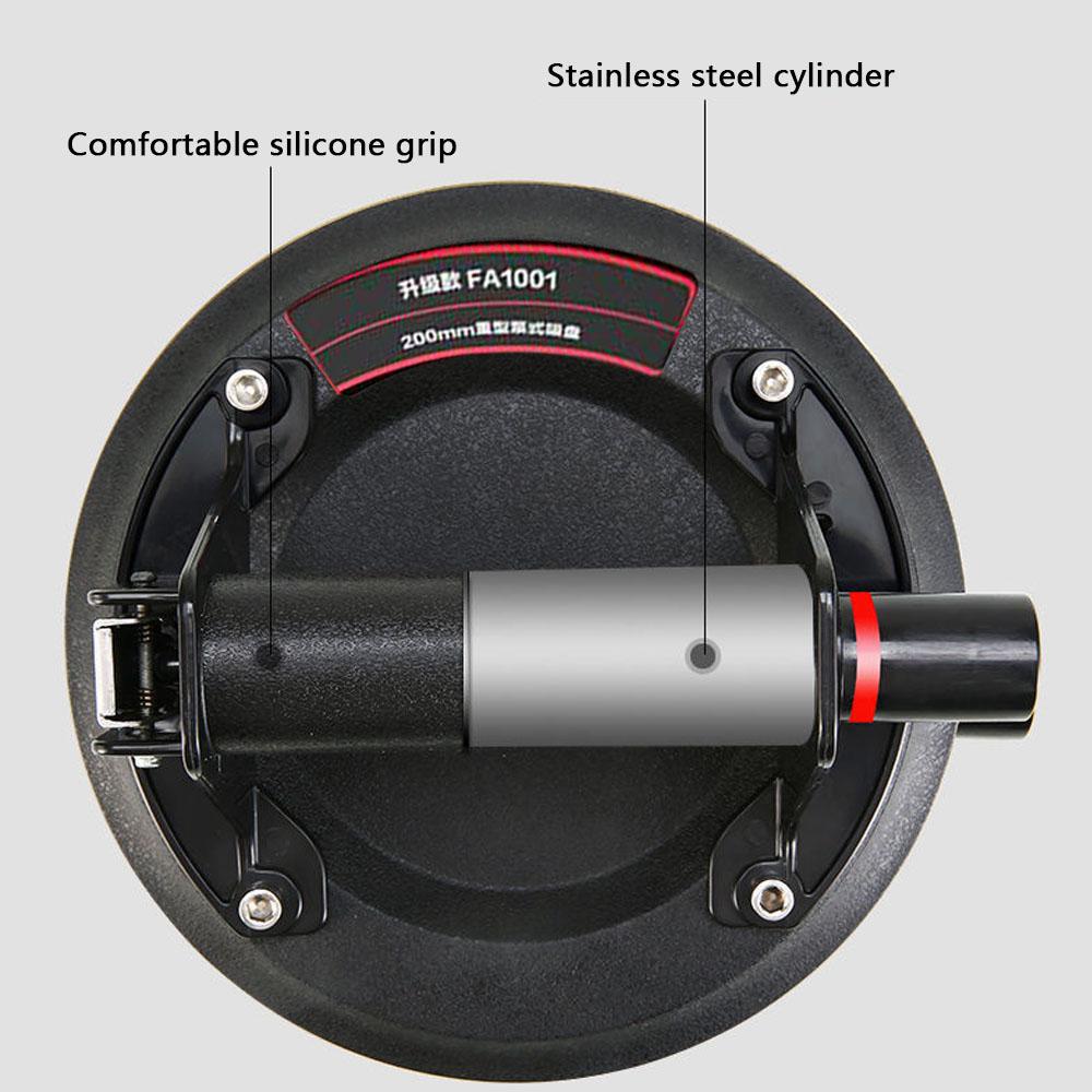 8-дюймовая вакуумная присоска, грузоподъемность 200 кг, сверхмощный вакуумный подъемник для подъема гранитного стекла