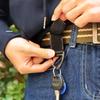 Outdoor Activity Camping Hiking Nylon Ribbon Keychain Molle Tactical Knapsack Triangle Backpack Waist Carryall Fastener Hook Buckle Climb Tool