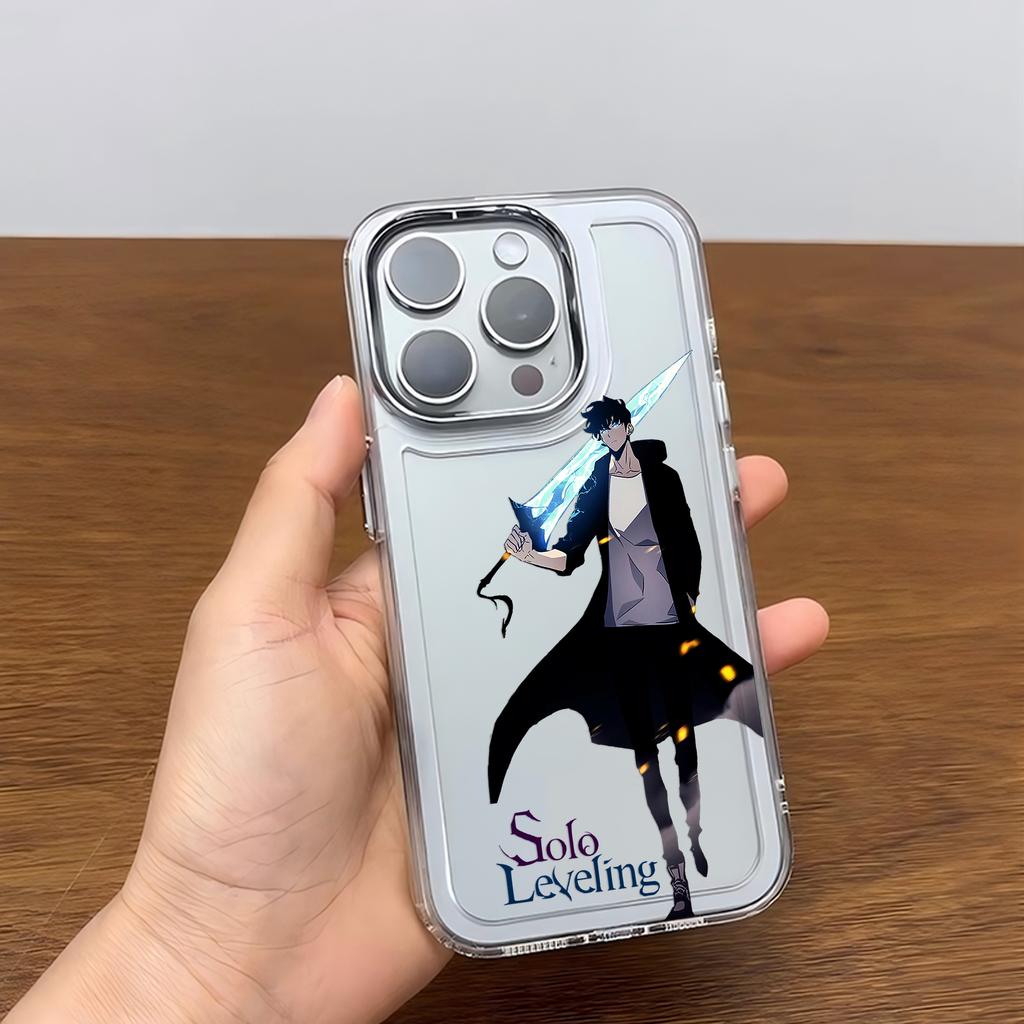 Роскошный горячий аниме Solos Levelings Чехол для телефона Для iPhone 17 16e 16 15 14 13 12 11mini Pro Max X XR XSMAX 8 7 Air Plus Мягкий чехол