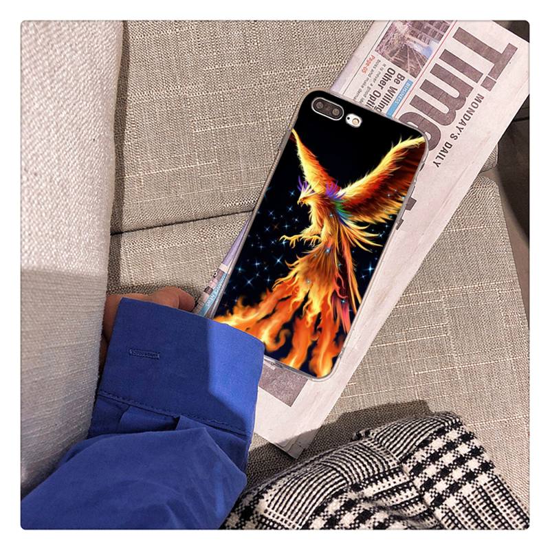 Cool Animal Phoenix Flamingo Phone Case for iphone 13 X XS MAX 6 6s 7 7plus 8 8Plus 5 5S se 2020 XR 12 11 pro max Fundas Capa