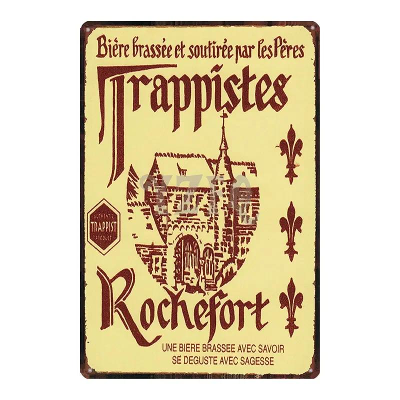 Орваль Шимэ Вестмалле Шуфф Металлическая жестяная вывеска Винтажная тарелка Для Бара Клуба Стены Паба Ресторана Декор Дома Железный Постер DU-3599A