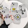 Чехол с цветочным принтом в виде сердца для iPhone 14 11 12 Pro 13 Pro Max XR XS X 6s 7 8 Plus SE 2020 13 Mini, роскошный противоударный прозрачный чехол