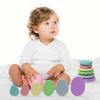 6/12Pcs Silicone Sensory Stone Toy Anxiety Stress Relief Portable Travel Calming Fidget Stone Textured Worry Stone Toy Kids Teens Adults Gift