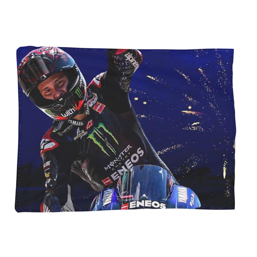 Fabio Quartararo French Motorcycle Racer Blankets Soft Warm Flannel Throw Blanket Cover for Living room Picnic Travel Home Sofa
