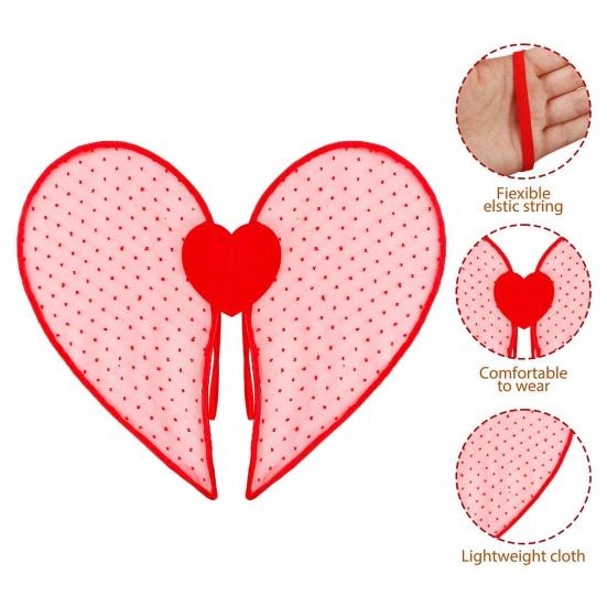 Крылья бабочки в форме сердца Красочный костюм для взрослых и детей Реквизит для выступления на вечеринке в честь Дня святого Валентина