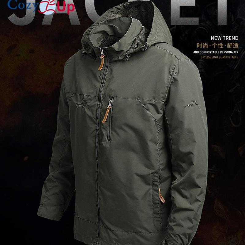 Cozy Up Sport Waterproof Jacket Raincoat for Men Sportswear Outdoor Hooded Soft Shell Jacket Rainproof Jacket