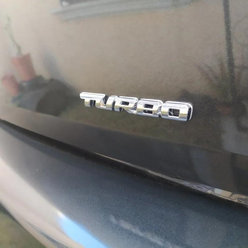 TURBO 3D металлическая наклейка на кузов автомобиля, эмблема, наклейка, гальваника, цинковый сплав, значок на заднюю дверь автомобиля, украшение, автоаксессуары