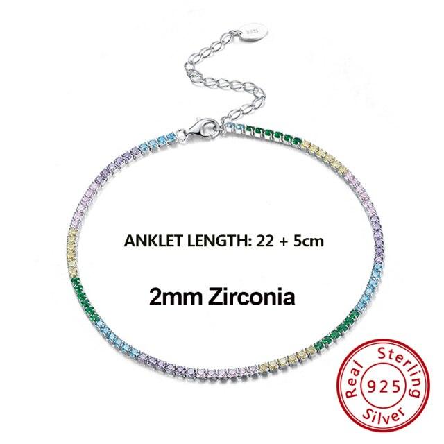 4mm Round Cut Tennis Bracelet In 925 Sterling Silver White Gold Woman Men Bracelets Bangle Jewelry Hand Chain Sb94