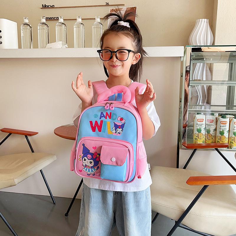 Kindergarten Primary School Students Schoolbag Going Out To Play Cartoon Animation Children Small Backpack Girls Boys Contrasting Backpack