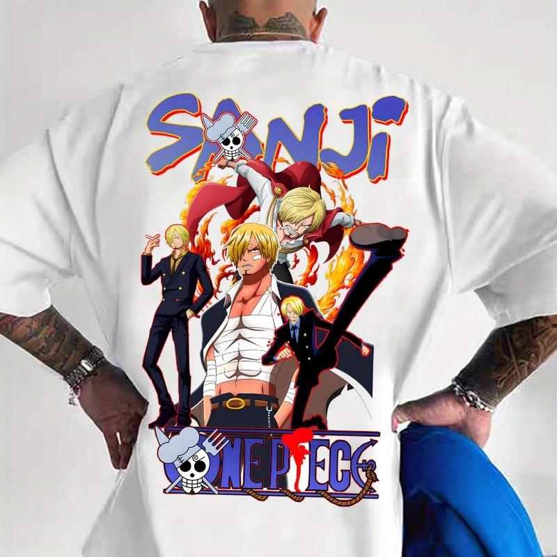 Bandai One Piece Принт Луффи Короткий рукав Свободный Мужские и Женские Летние Для поездок на работу Дышащая Спортивная Хлопковая Футболка 2026